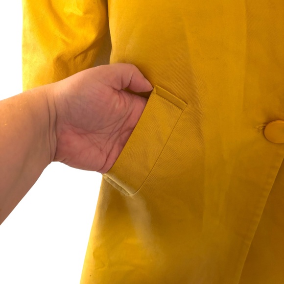 Vintage Bions Mustard Yellow Coat Dress Size 40 (Fits M/L) - Picture 4 of 12